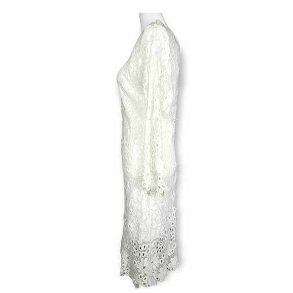 Velvet By Graham & Spencer Embroidered Lace Sheath Knee Length Dress Size Medium - Picture 7 of 12